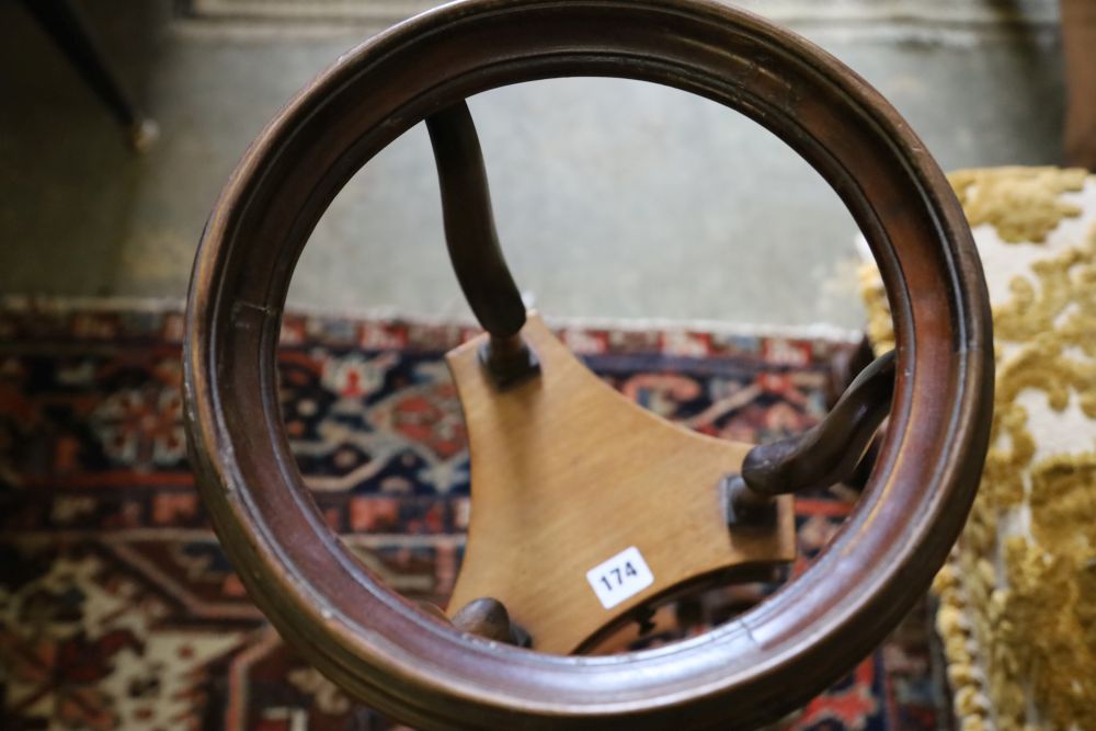 A George III style mahogany wash stand, width 29cm, 82cm high